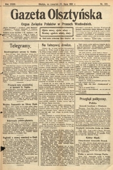 Gazeta Olsztyńska : organ Związku Polaków w Prusach Wschodnich. 1921, nr 172