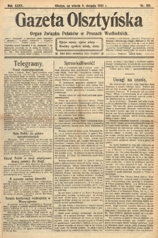 Gazeta Olsztyńska : organ Związku Polaków w Prusach Wschodnich. 1921, nr 182