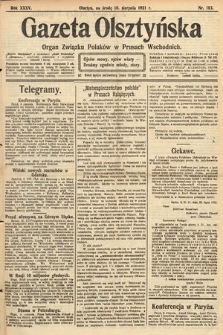 Gazeta Olsztyńska : organ Związku Polaków w Prusach Wschodnich. 1921, nr 183