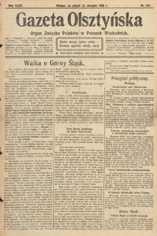 Gazeta Olsztyńska : organ Związku Polaków w Prusach Wschodnich. 1921, nr 185