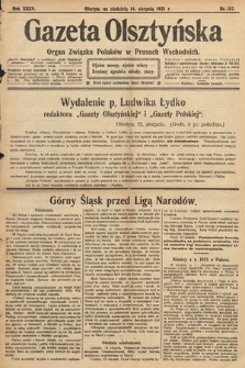 Gazeta Olsztyńska : organ Związku Polaków w Prusach Wschodnich. 1921, nr 187