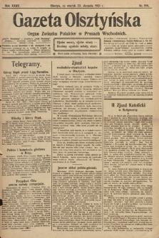 Gazeta Olsztyńska : organ Związku Polaków w Prusach Wschodnich. 1921, nr 194