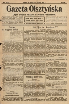 Gazeta Olsztyńska : organ Związku Polaków w Prusach Wschodnich. 1921, nr 197