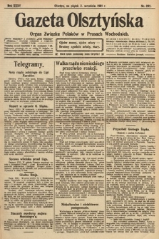 Gazeta Olsztyńska : organ Związku Polaków w Prusach Wschodnich. 1921, nr 203