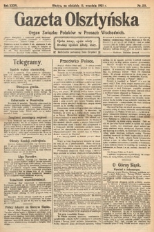 Gazeta Olsztyńska : organ Związku Polaków w Prusach Wschodnich. 1921, nr 211