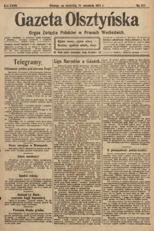 Gazeta Olsztyńska : organ Związku Polaków w Prusach Wschodnich. 1921, nr 217