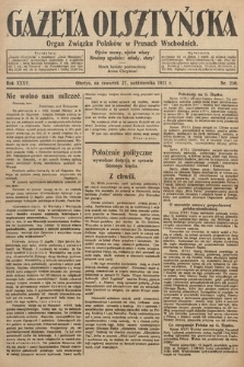 Gazeta Olsztyńska : organ Związku Polaków w Prusach Wschodnich. 1921, nr 250