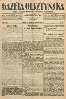 Gazeta Olsztyńska : organ Związku Polaków w Prusach Wschodnich. 1921, nr 257