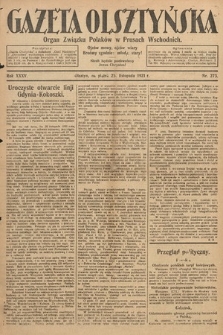 Gazeta Olsztyńska : organ Związku Polaków w Prusach Wschodnich. 1921, nr 273