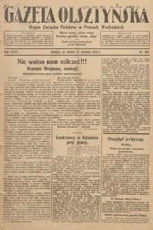 Gazeta Olsztyńska : organ Związku Polaków w Prusach Wschodnich. 1921, nr 291