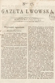 Gazeta Lwowska. 1815, nr 27