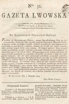 Gazeta Lwowska. 1815, nr 31