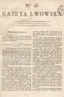 Gazeta Lwowska. 1815, nr 46