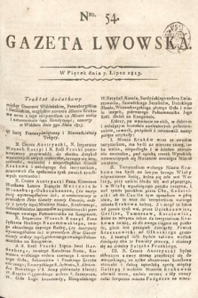 Gazeta Lwowska. 1815, nr 54