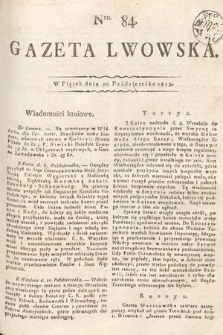 Gazeta Lwowska. 1815, nr 84