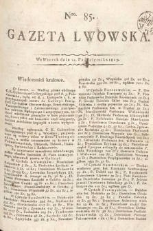 Gazeta Lwowska. 1815, nr 85