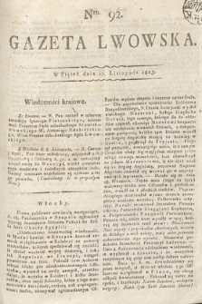 Gazeta Lwowska. 1815, nr 92