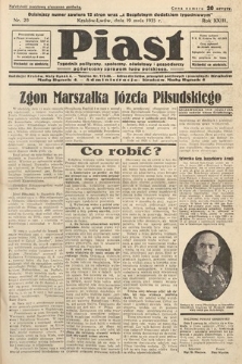 Piast : pismo polityczne, społeczne, oświatowe, poświęcone sprawom ludu polskiego. 1935, nr 20