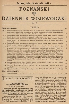 Poznański Dziennik Wojewódzki. 1947, nr 2