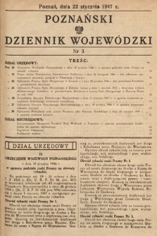 Poznański Dziennik Wojewódzki. 1947, nr 3