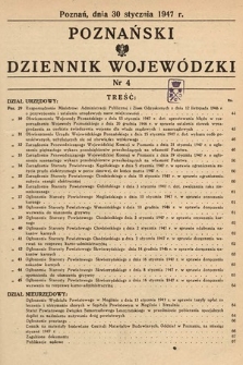 Poznański Dziennik Wojewódzki. 1947, nr 4