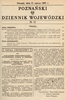 Poznański Dziennik Wojewódzki. 1947, nr 12