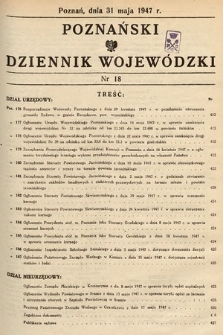 Poznański Dziennik Wojewódzki. 1947, nr 18