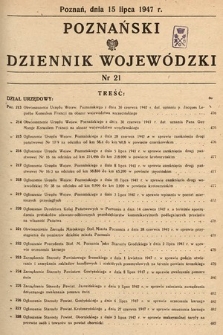 Poznański Dziennik Wojewódzki. 1947, nr 21