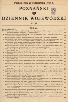 Poznański Dziennik Wojewódzki. 1947, nr 28