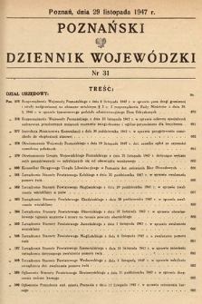 Poznański Dziennik Wojewódzki. 1947, nr 31