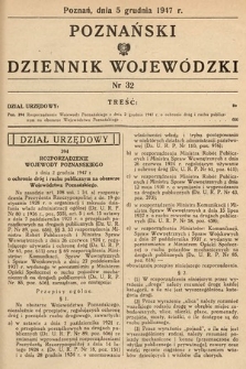 Poznański Dziennik Wojewódzki. 1947, nr 32