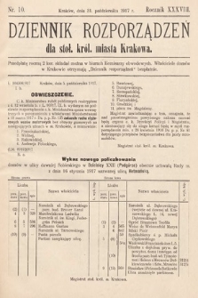 Dziennik Rozporządzeń dla Stoł. Król. Miasta Krakowa. 1917, nr 10