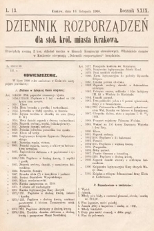 Dziennik Rozporządzeń dla Stoł. Król. Miasta Krakowa. 1908, L. 13