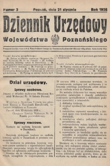 Dziennik Urzędowy Województwa Poznańskiego. 1928, nr 3