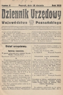 Dziennik Urzędowy Województwa Poznańskiego. 1928, nr 4