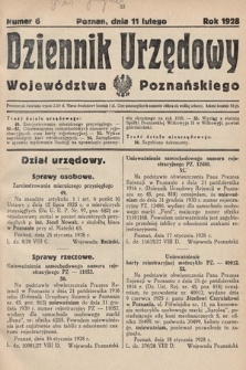 Dziennik Urzędowy Województwa Poznańskiego. 1928, nr 6