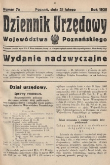 Dziennik Urzędowy Województwa Poznańskiego. 1928, nr 7a