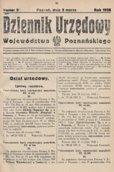Dziennik Urzędowy Województwa Poznańskiego. 1928, nr 9