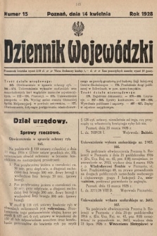 Dziennik Wojewódzki. 1928, nr 15