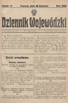 Dziennik Wojewódzki. 1928, nr 17