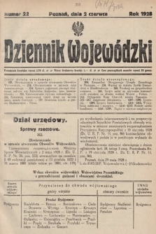 Dziennik Wojewódzki. 1928, nr 22