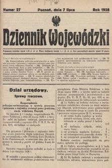 Dziennik Wojewódzki. 1928, nr 27
