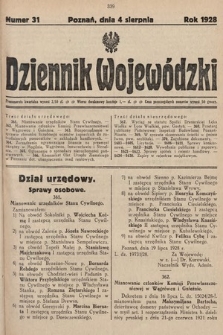 Dziennik Wojewódzki. 1928, nr 31