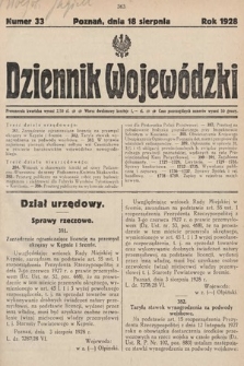 Dziennik Wojewódzki. 1928, nr 33