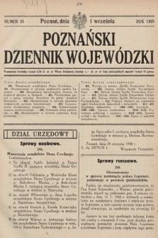 Poznański Dziennik Wojewódzki. 1928, nr 35