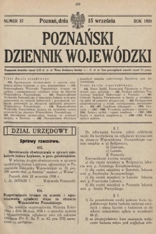Poznański Dziennik Wojewódzki. 1928, nr 37