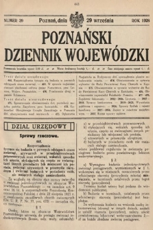 Poznański Dziennik Wojewódzki. 1928, nr 39