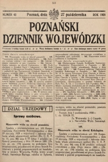 Poznański Dziennik Wojewódzki. 1928, nr 43