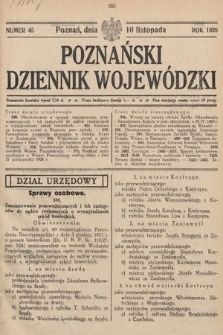 Poznański Dziennik Wojewódzki. 1928, nr 45