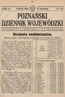 Poznański Dziennik Wojewódzki. 1928, nr 45a